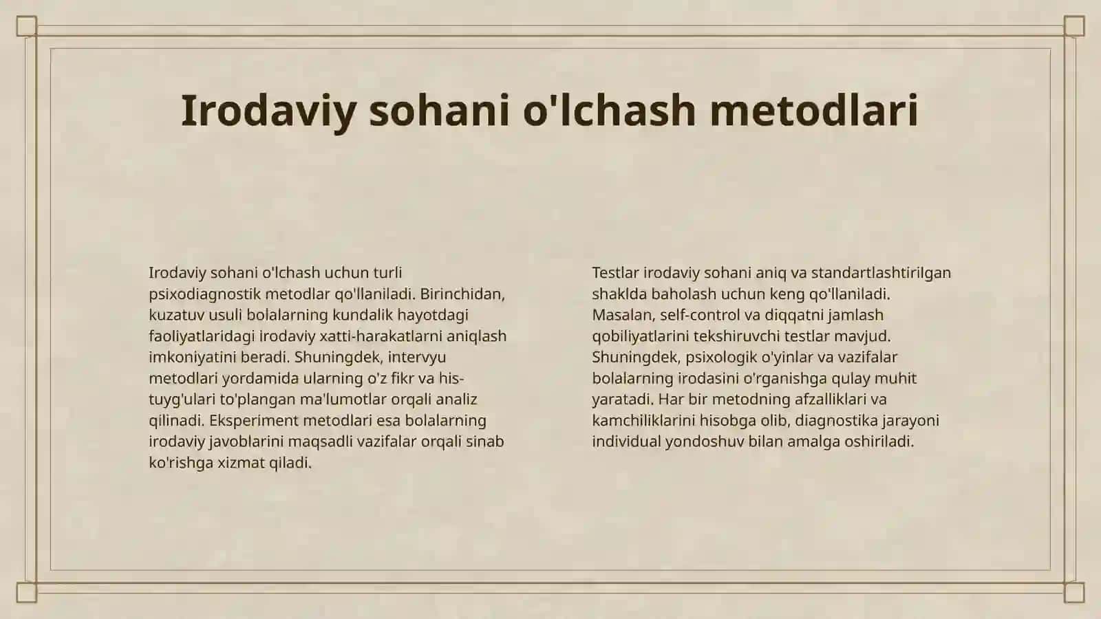 MAKTABGACHA TARBIYA DAVRIDA BOLANING IRODAVIY SOHASINING PSIXODIAGNOSTIKASI 4