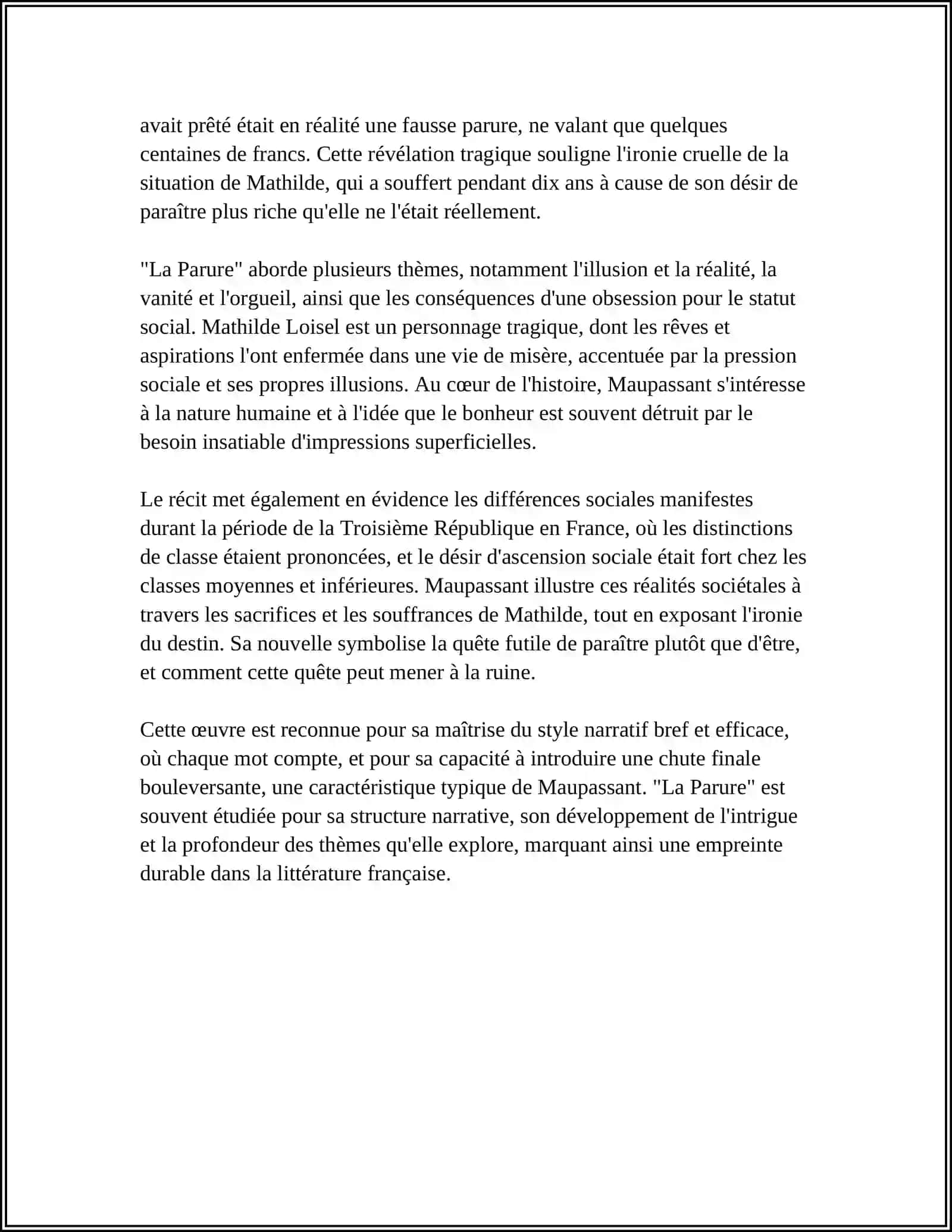 REFERAT: LA PARURE 4