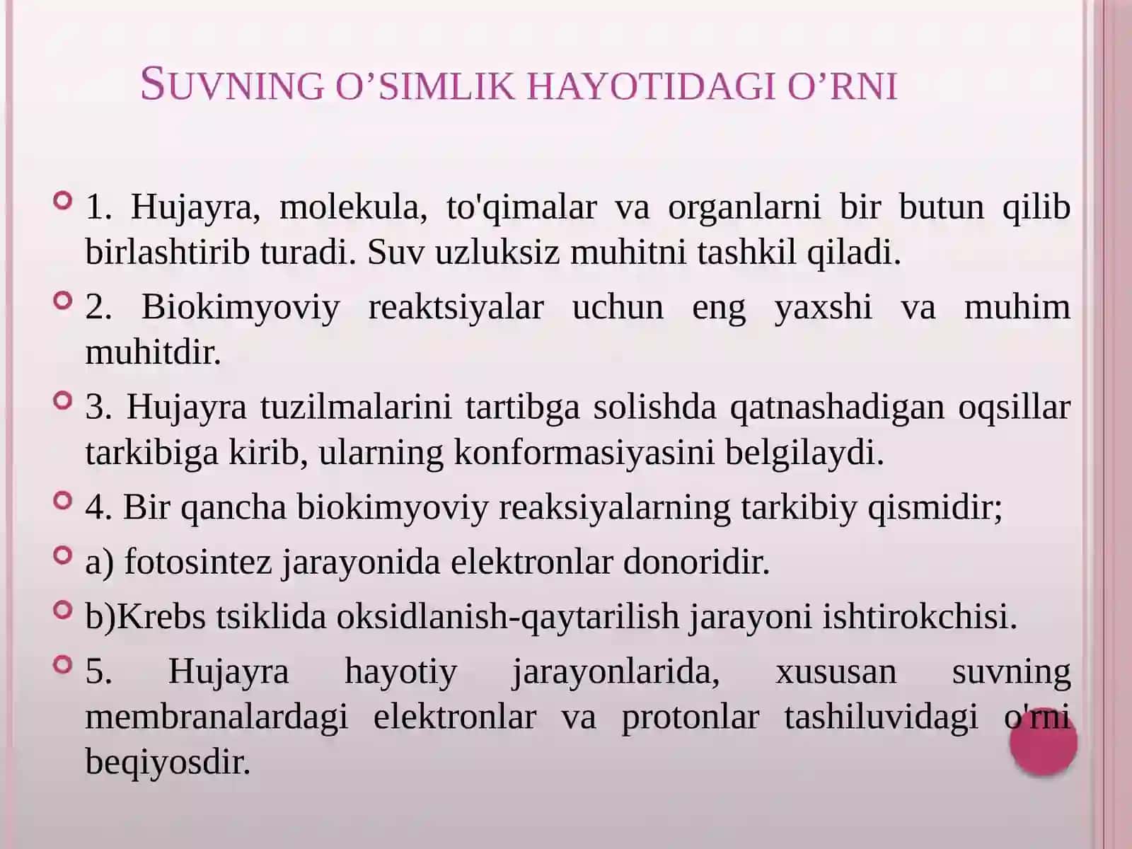 O‘simliklarda suv almashinuvi fiziologiyasi 4