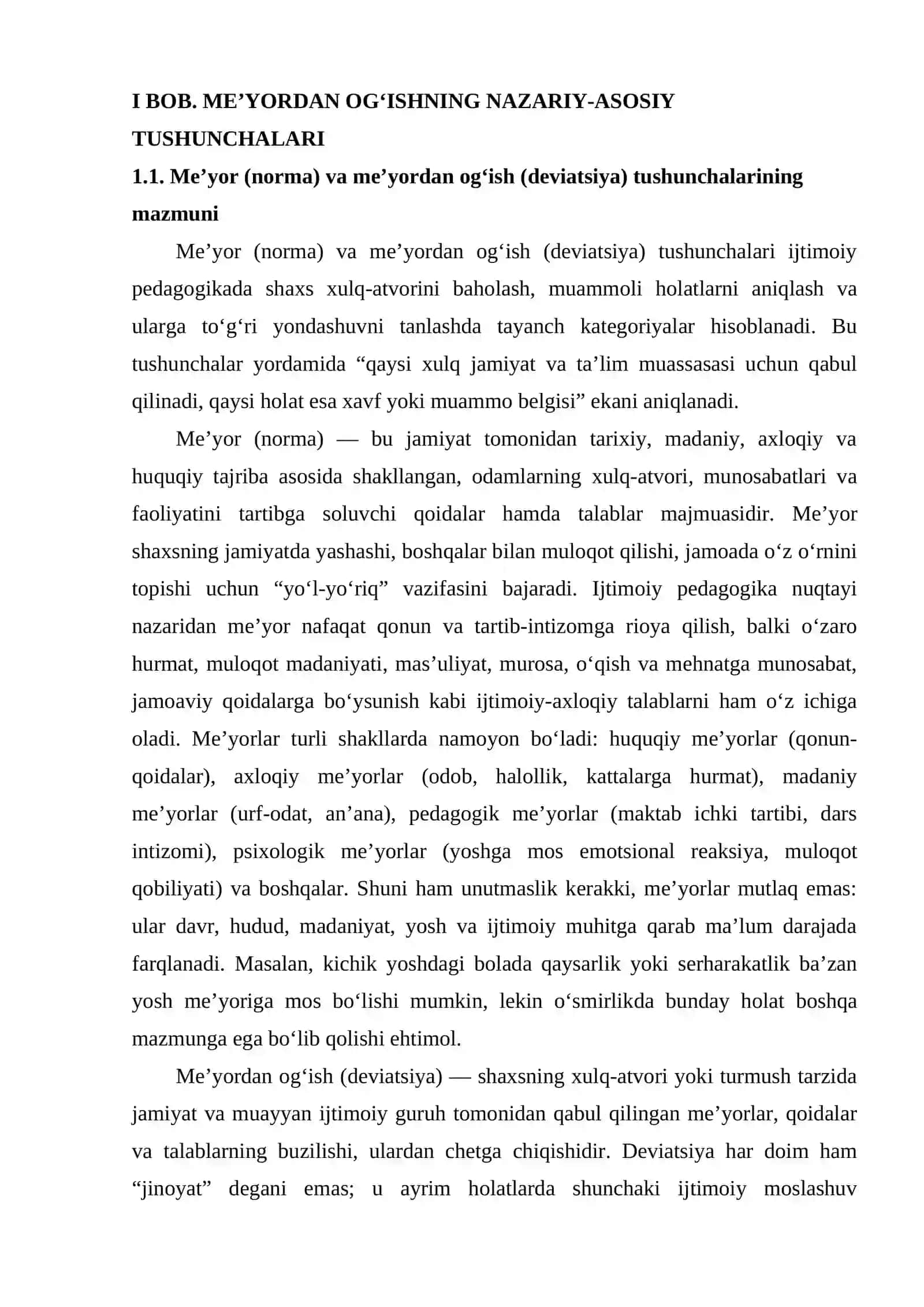 Ijtimoiy pedagogikada me'yordan og'ish 4