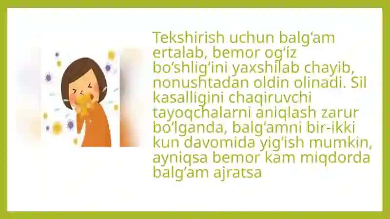 Balg’am va plevra suyuqligini labarator tekshirish.O’pkani funksional va instrumental tekshirish usullari;spirometriya,pnevmotaxometriya,oksigemometriya,O’pkani rentgenologik tekshirish. 4