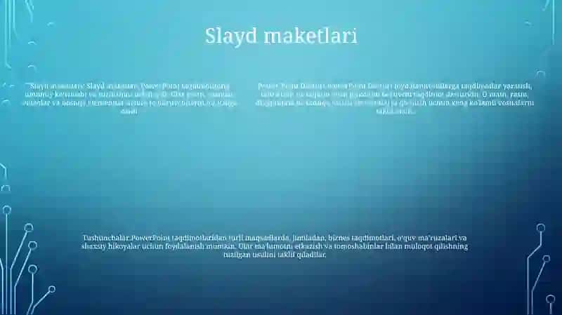 Power Point Dasturi Haqida Tushunchalar 4