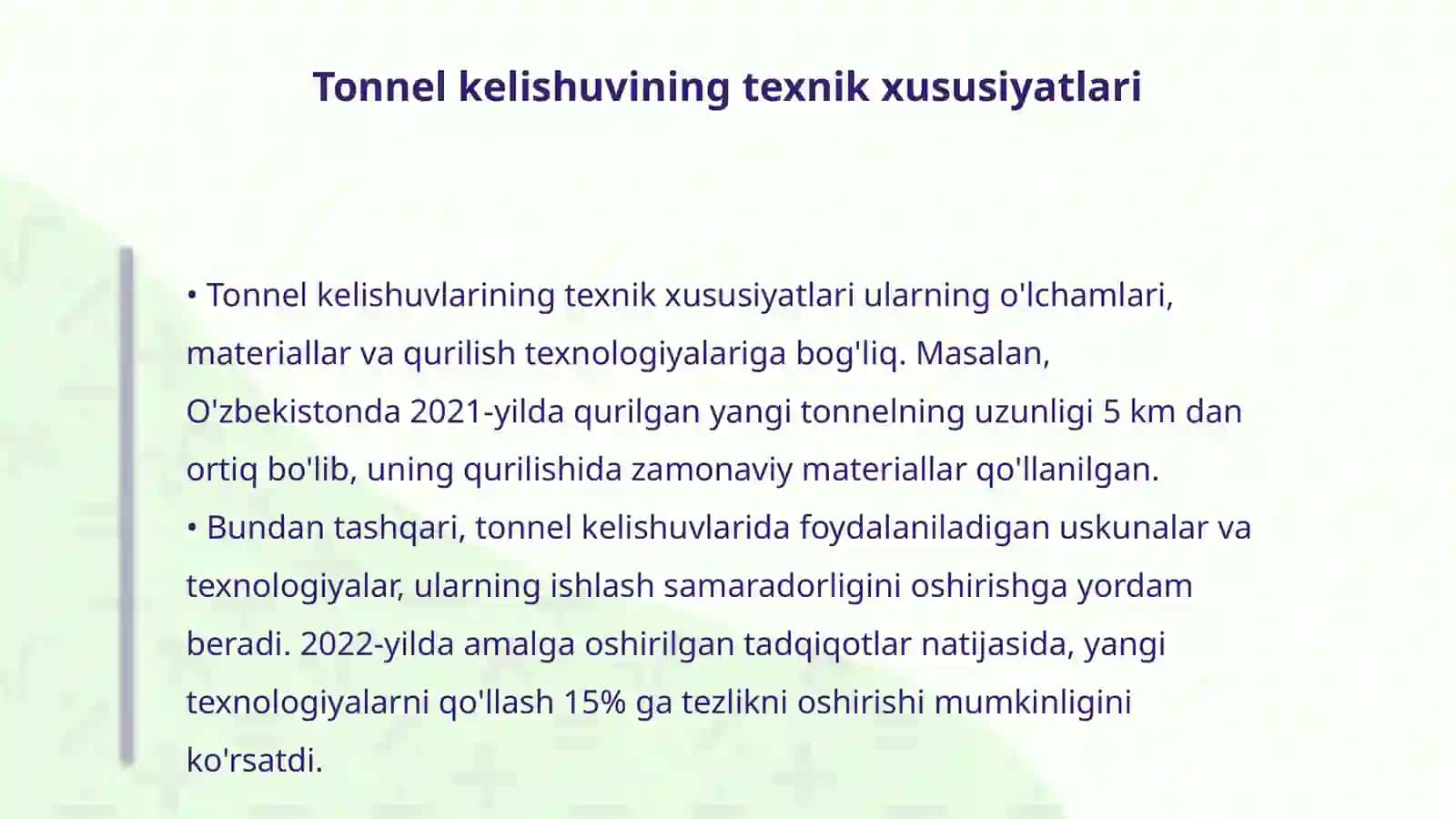 Tonnel kelishuvining texnik holati va unda hosil boʻluvchi nuqsonlar 4