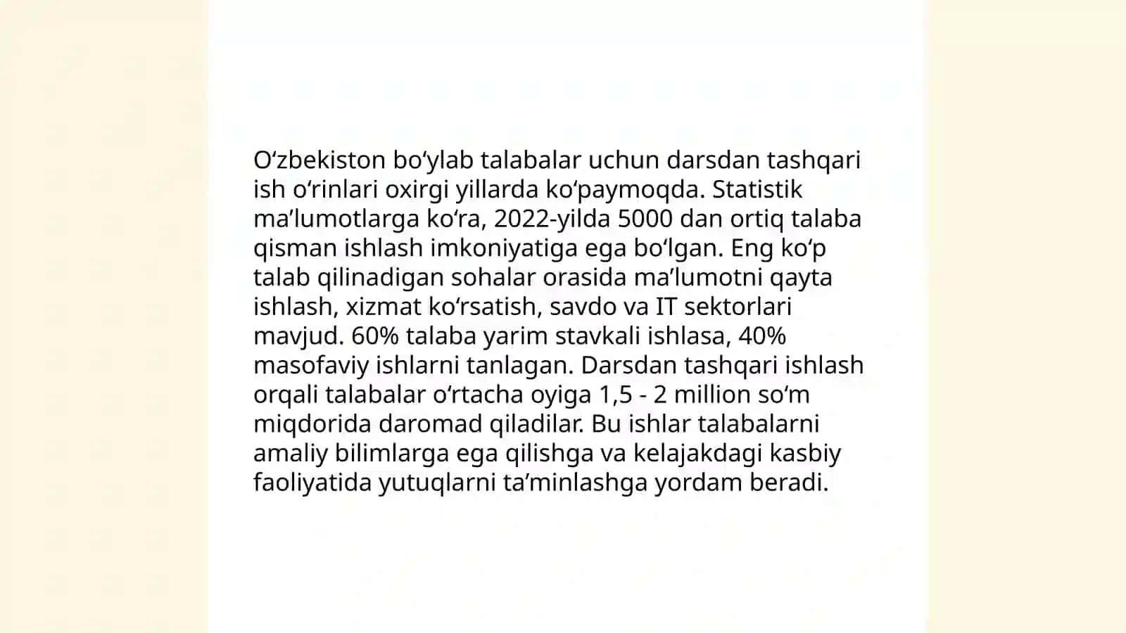 Darsdan tashqari faoliyatlar 4