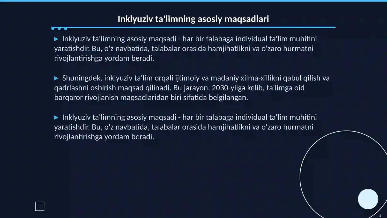 Inklyuziv ta'limning maqsad va vazifalari 4