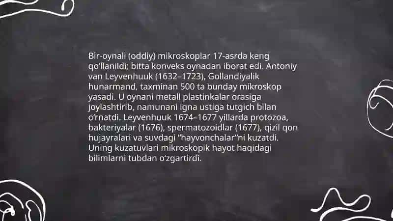 Mikroskopik texnikaning rivojlanish tarixi 4