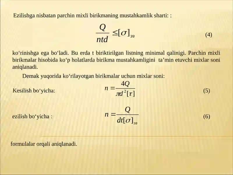 Parchin mixli birikmalar hisobi 4