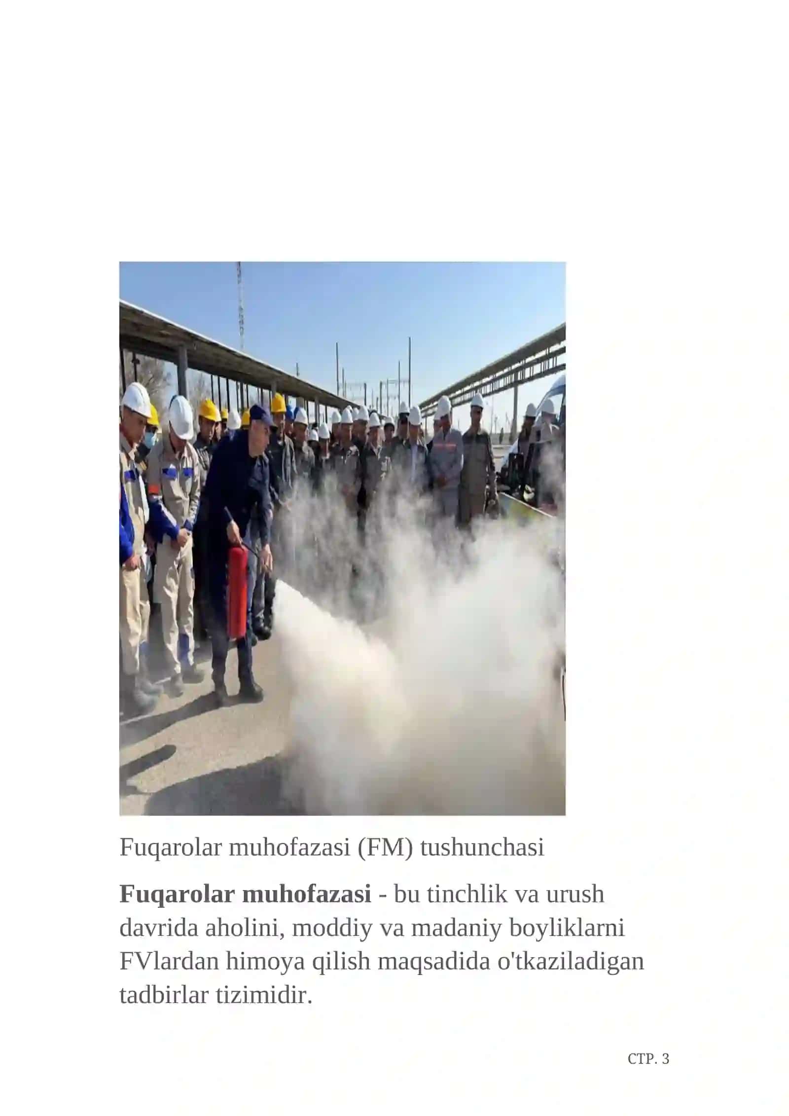 Favqulodda vaziyatlar va fuqarolar muhofazasi haqida tushuncha 4