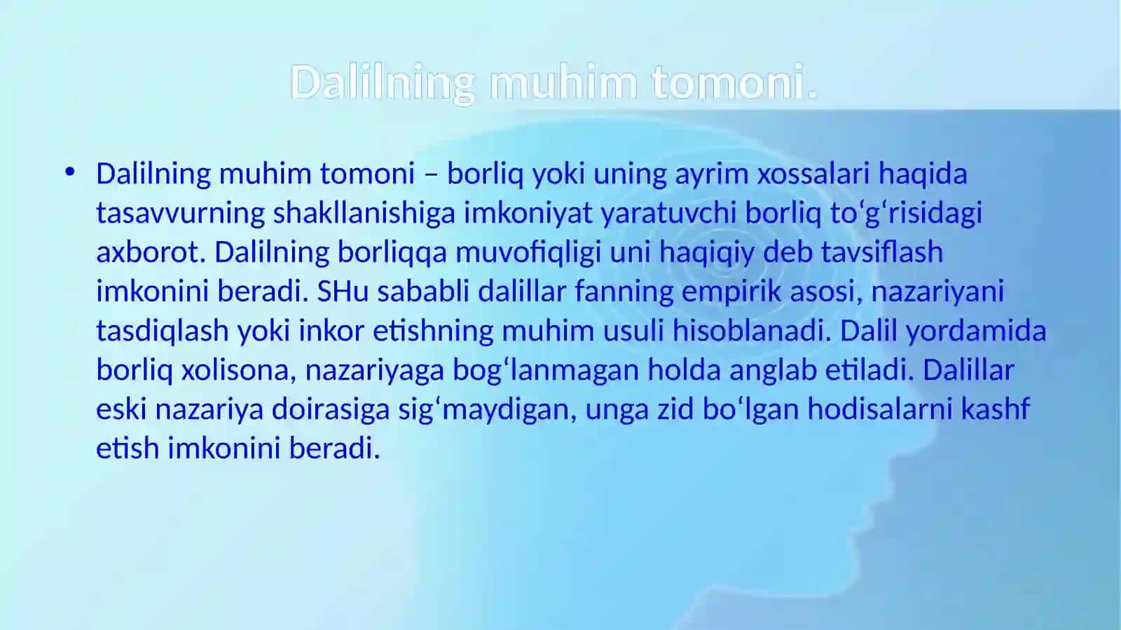 Ilmiy dalilning pedagogik izlanishlardagi o‘rni 4