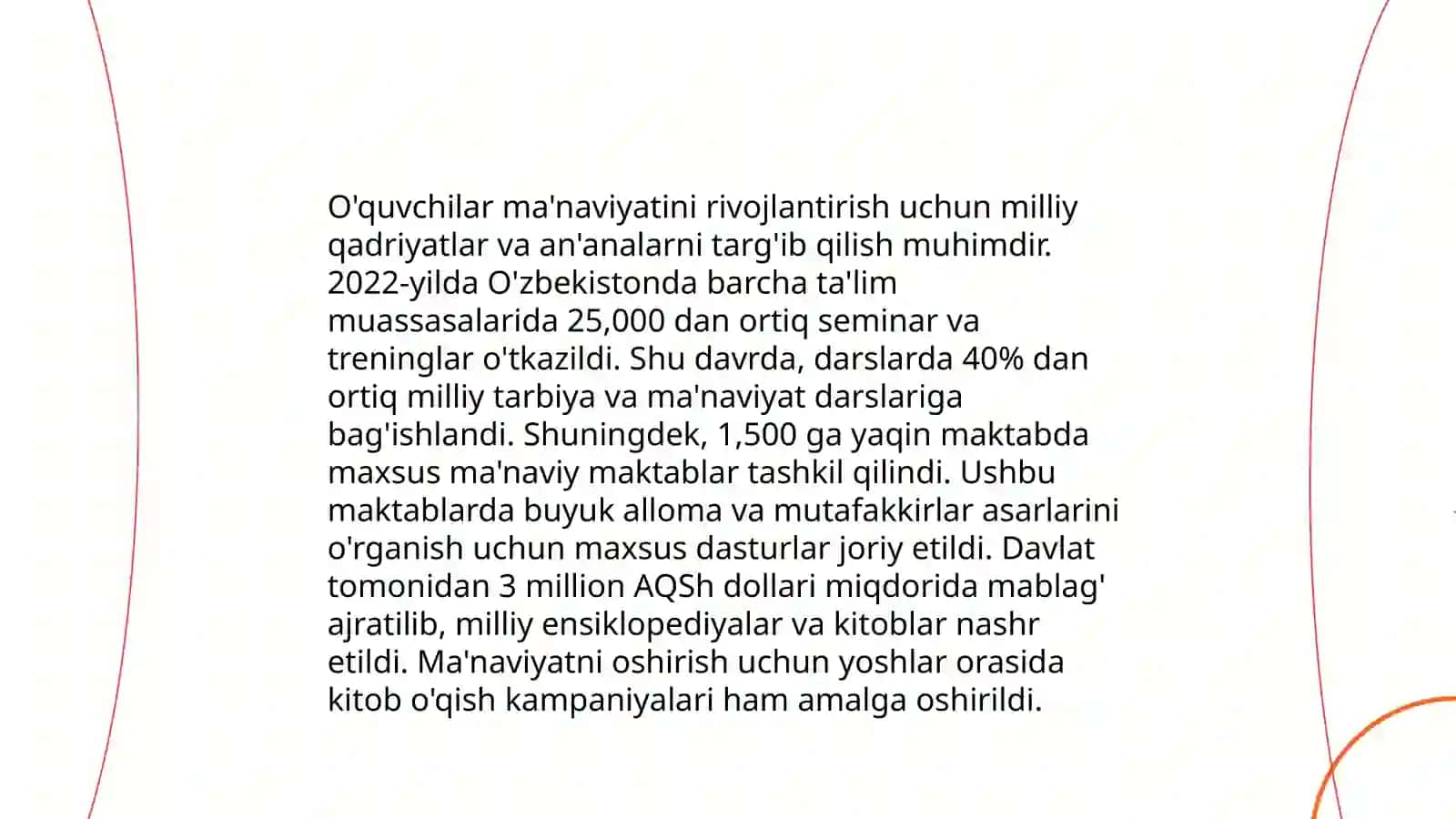Sinf rahbarining oʻquvchilar bilan olib boriladigan tarbiyaviy ishlarining asosiy mazmuni va shakli 4