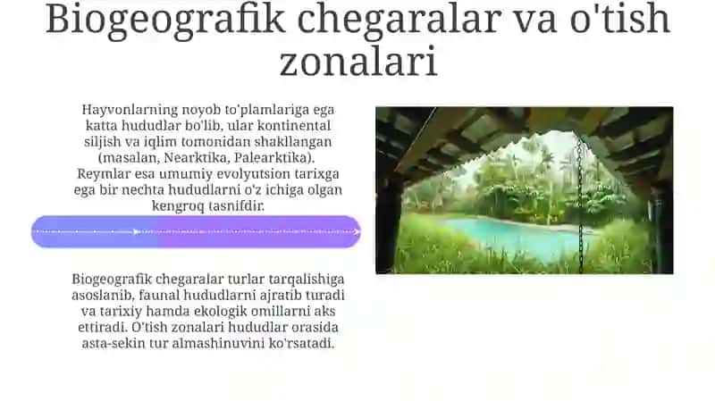 Zoogeografik shox boʻlimlar va ularning oblastlari 4