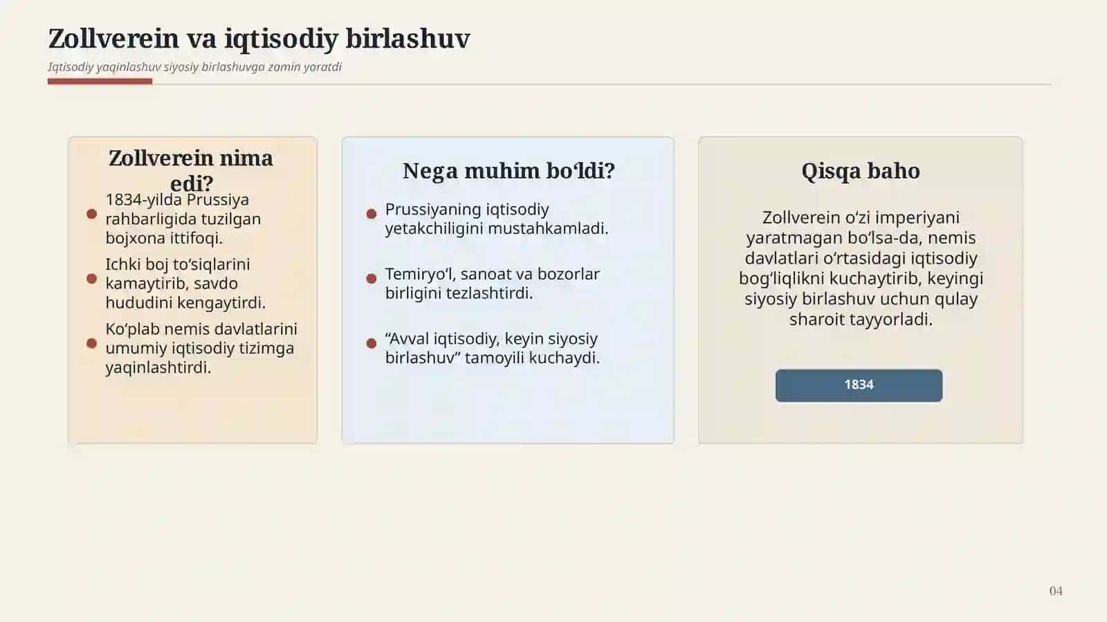 O. Bismark va Germaniya birlashuvi 4