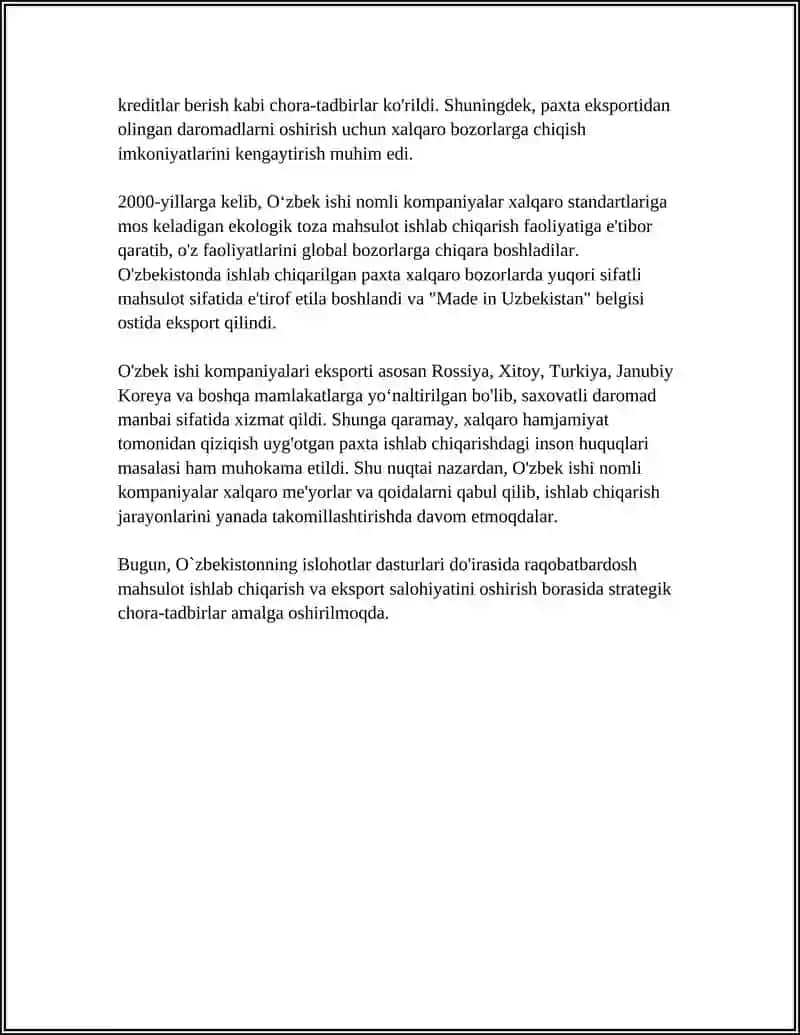 O'zbek ishi nomli kompaniyalarning tarixi va tashkil topishi 4