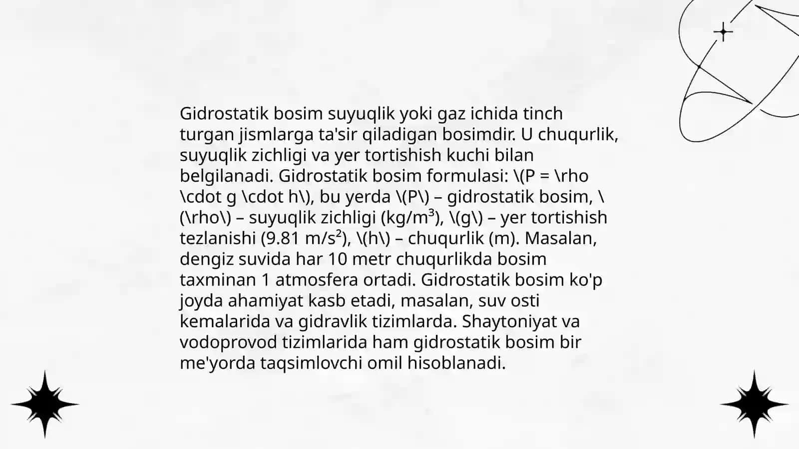 Gidrostatik bosim òlchash turlari 4