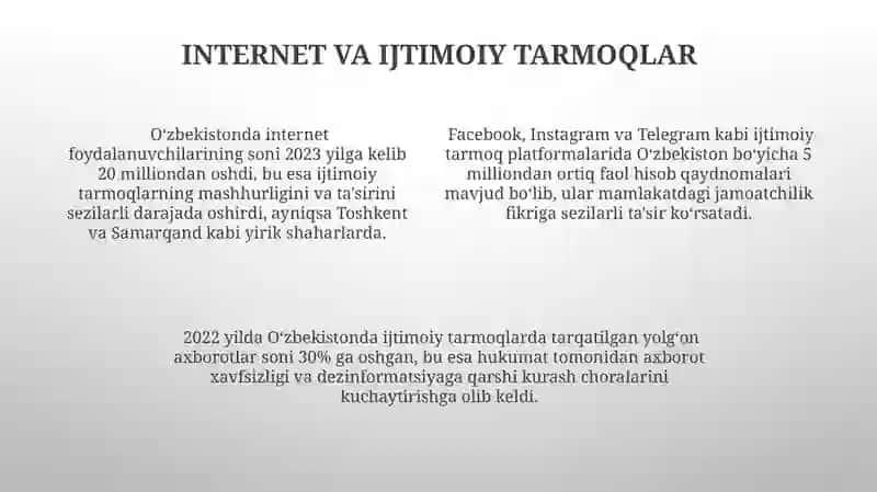 Oʻzbekiston ommaviy axborot vositalarining rivojlanishi 4