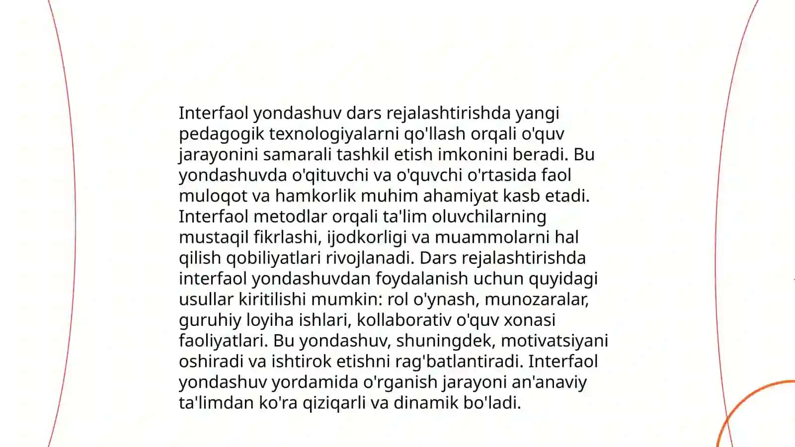Interfaol o'qitish usullari 4
