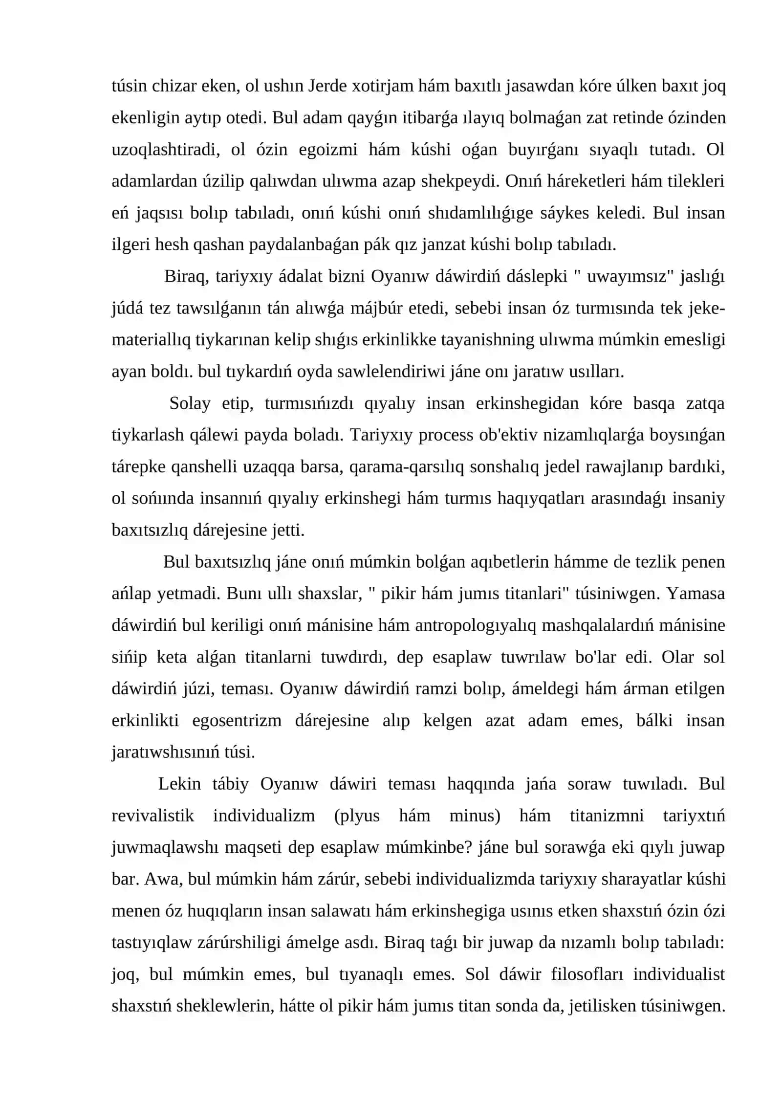 Oyanıw dáwiri mádeniyatındaǵı ómir hám ólim máseleleri hám de onıń filosofiya hám iskusstvodaǵı sáwlesi 4
