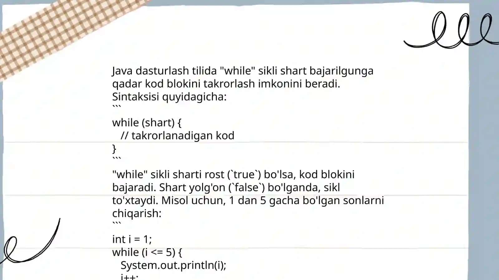 Java’da döngüler 4