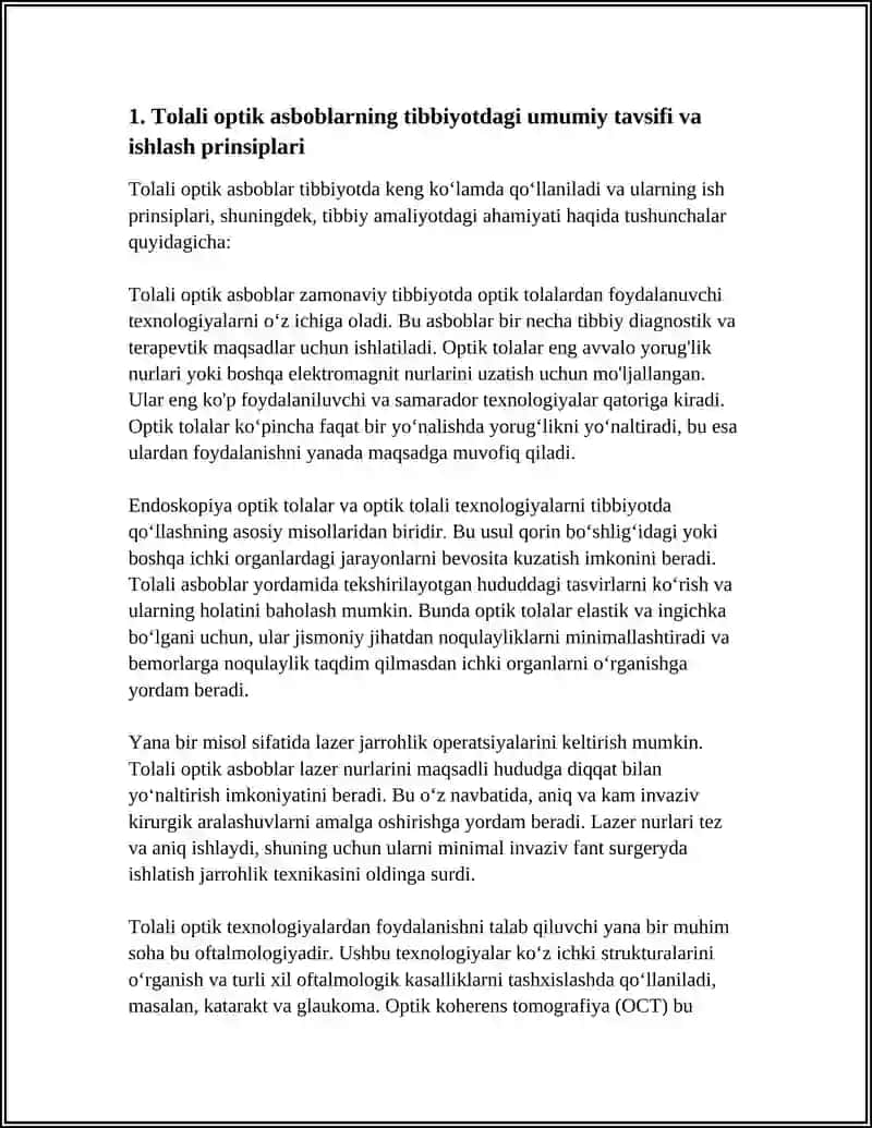 TOLALI OPTIK ASBOBLARNING TIBBIYOTDAGI AHAMIYATI 4