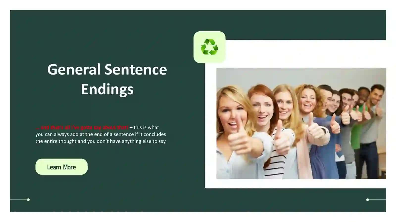 SENTENCE ENDINGS 4