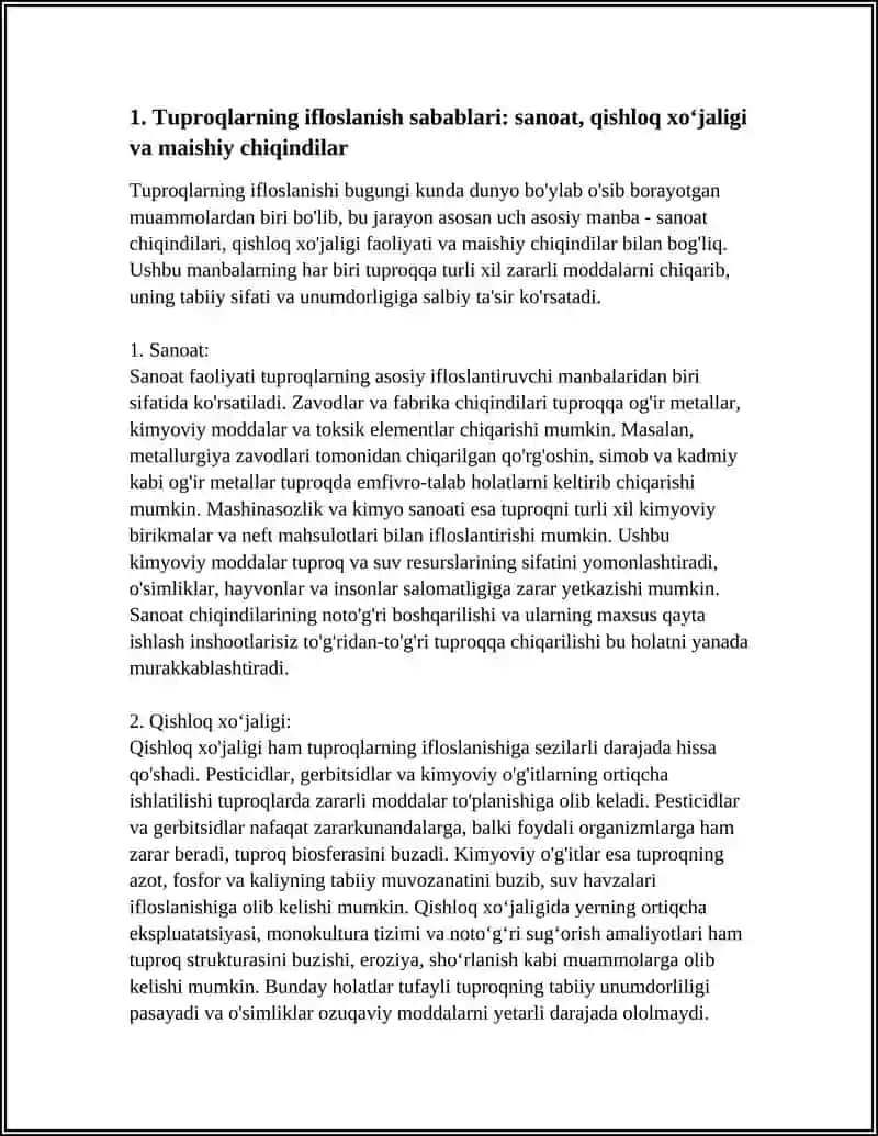 Tuproqlar Ifloslanishi va Ularni Oldini Olish 4