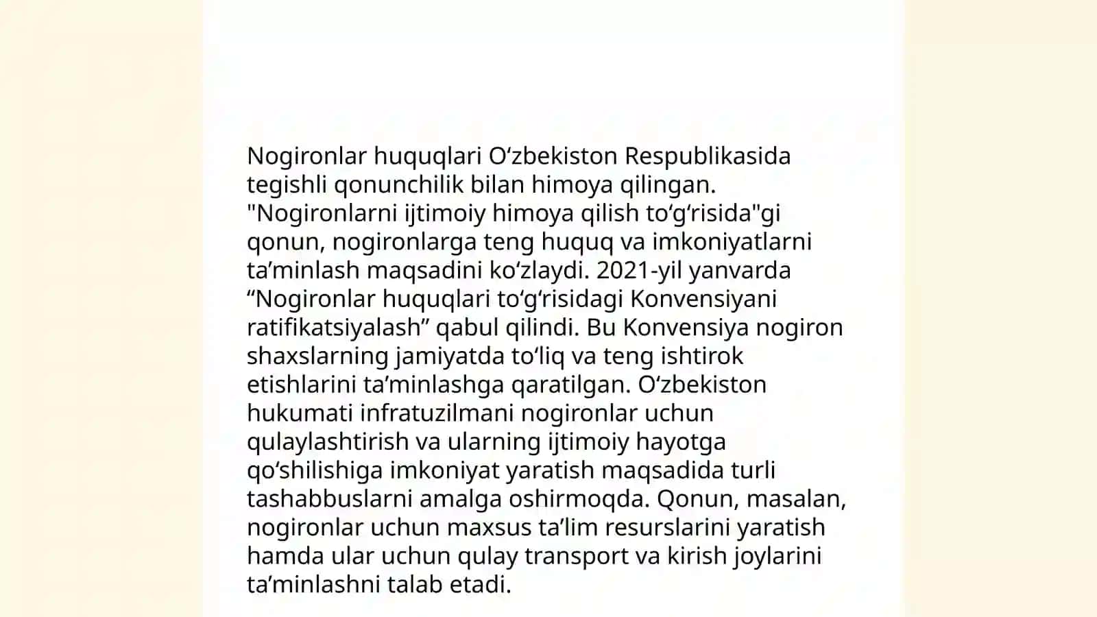 Nogironlik shunchaki so'z bo'lgan holat 4