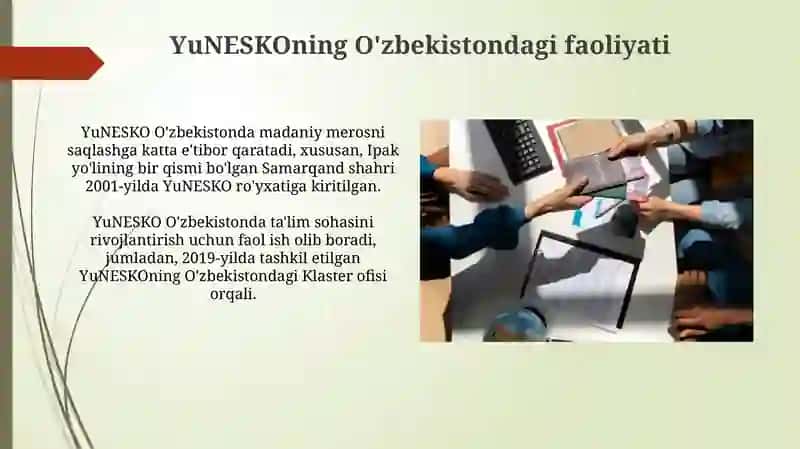 YuNESKOning asosiy yo'nalishlari 4