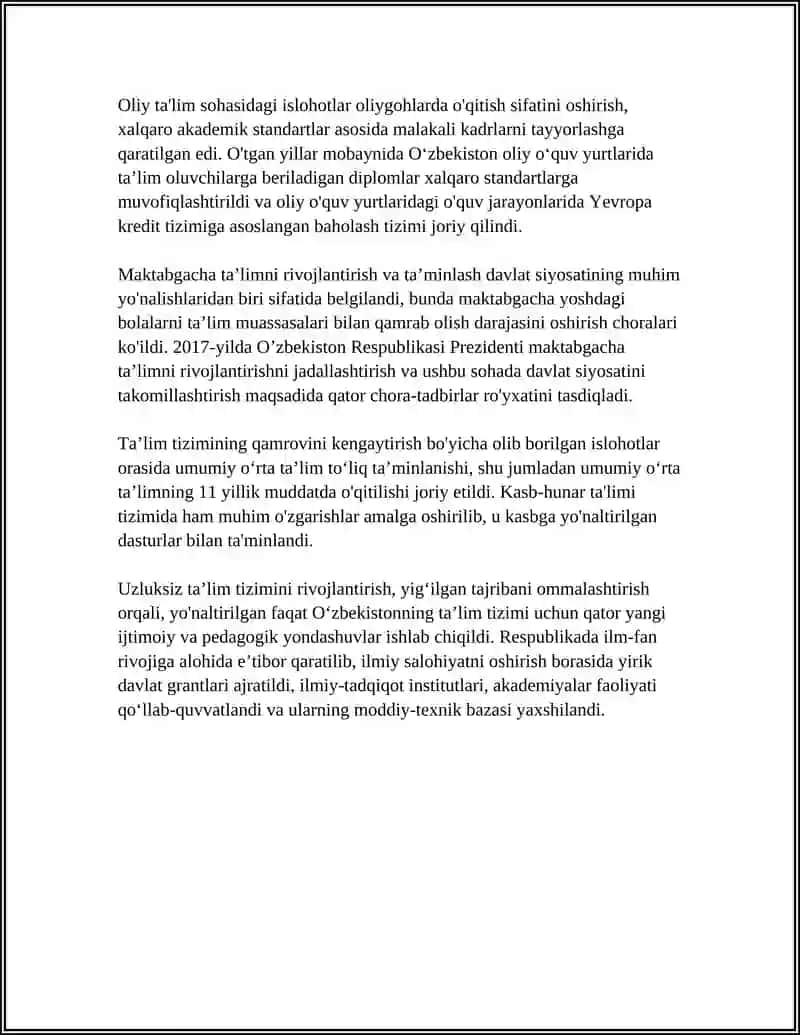 ISTIQLOL YILLARIDA OʻZBEKISTONDA TAʼLIM TIZIMI 4