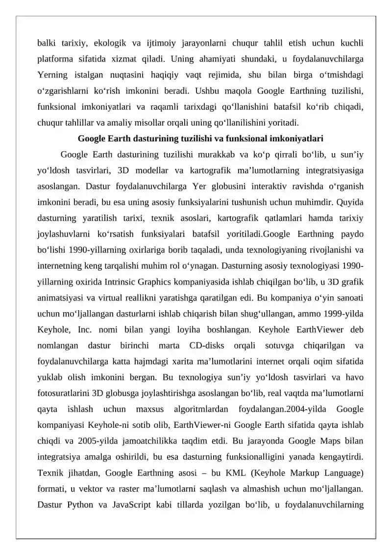 Google Earth dasturi va uning ahamiyati 4