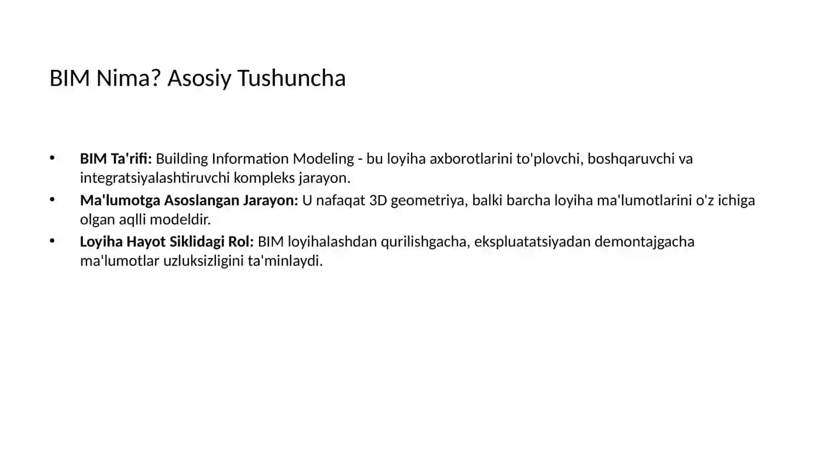 BIM texnologiyalari asosida muxandislik kamunimatsiyalarini loyihalash 4