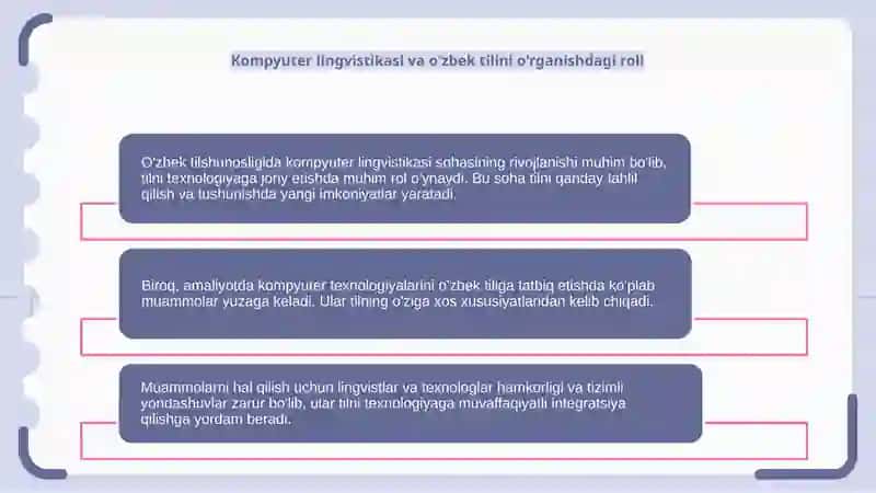 O'zbek tilshunosligida kompyuter lingvistikasi va uning amaliyotga tatbiq etishdagi muammolar 4