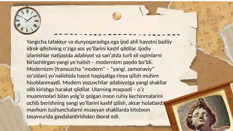 Adabiy tanqid va modernizm 4