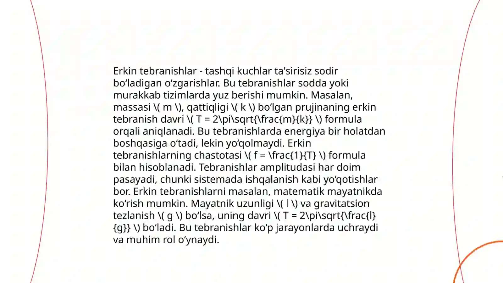 Mexanik tebranishlar 4