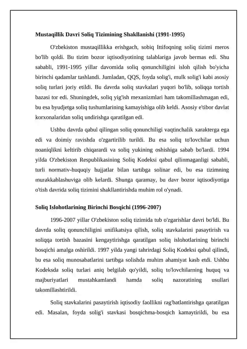 Oʻzbekiston respublikasi soliq siyosati va uning xususiyatlari 4