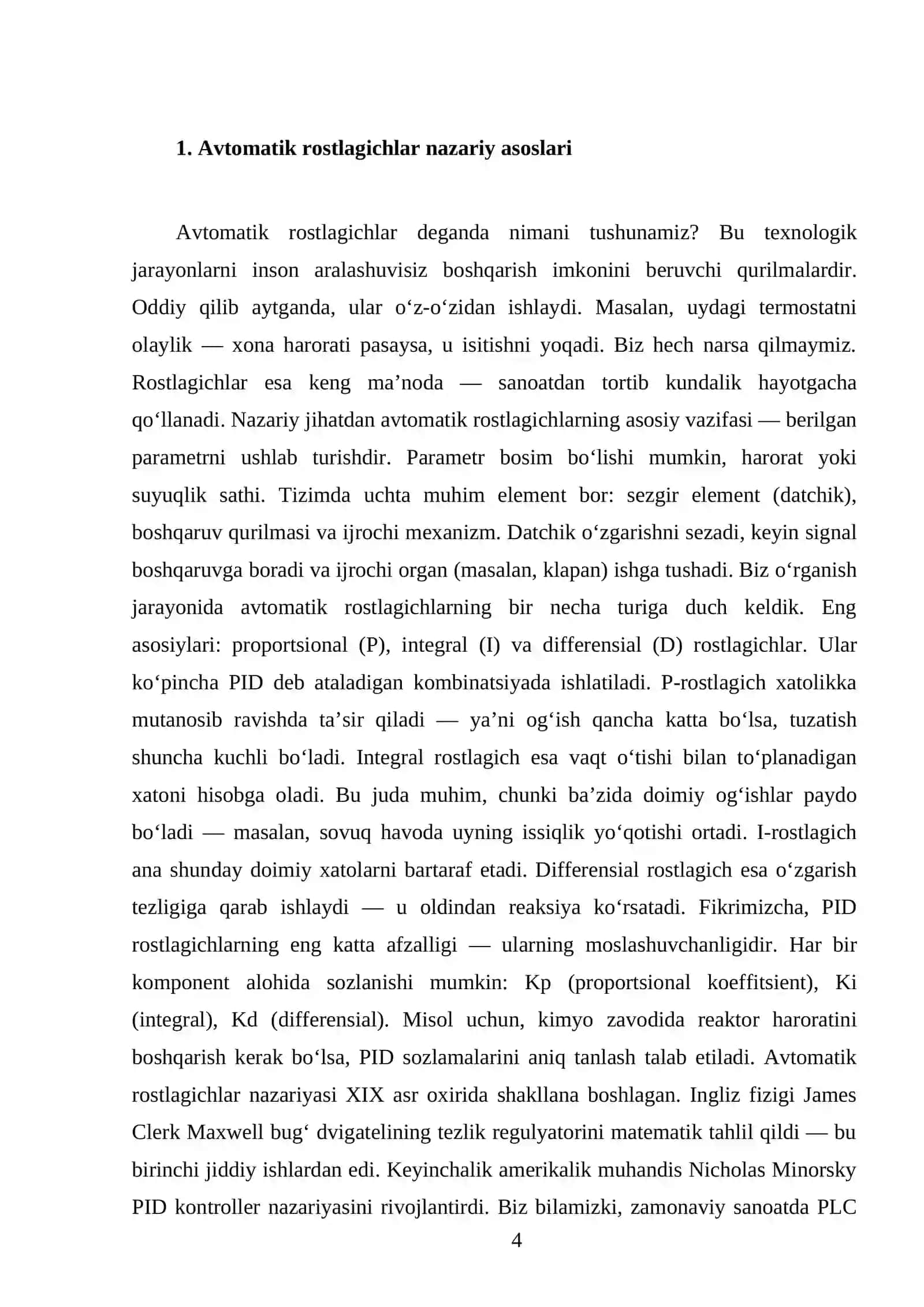 Avtomatik rostlagichlar va ularning turlari 4