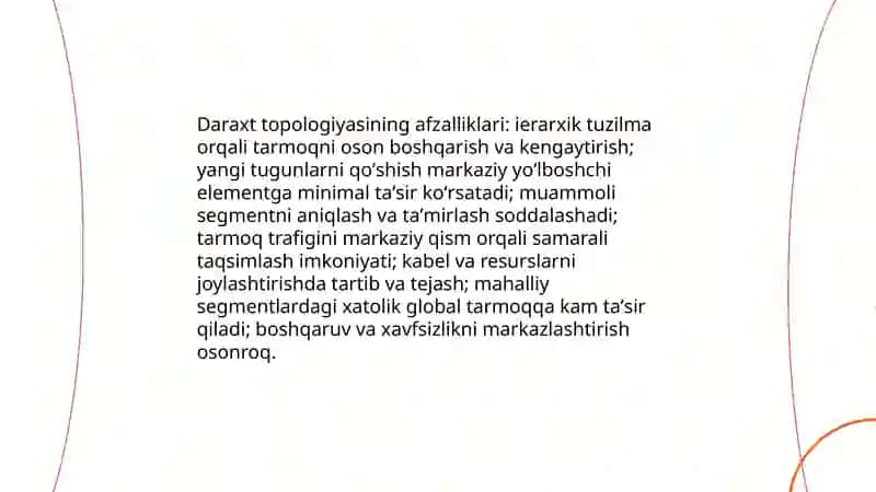 Kompyuter tarmoqlarining topologiyasi (Daraxt. Aralash topologiya) 4