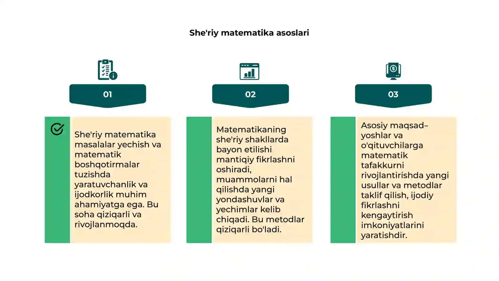 She'riy matematika masalalar yechish va matematik boshqotirmalar tuzish 4