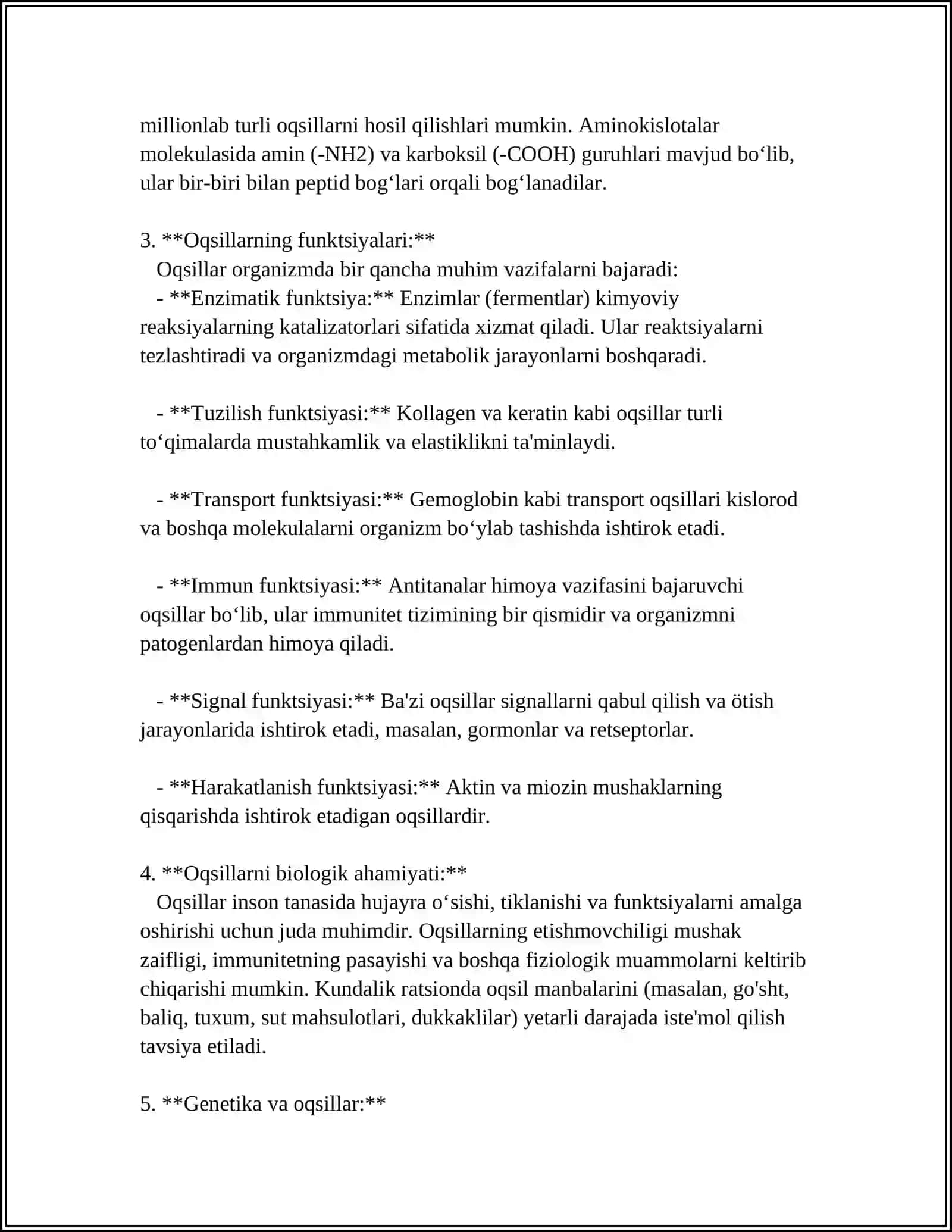 Oqsillar va ularning tuzilishi 4