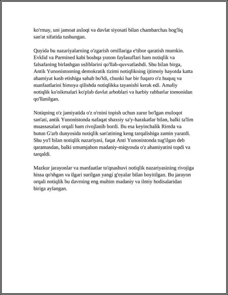 NOTIQLIK NAZARIYASINING VUJUDGA KELISHI 4