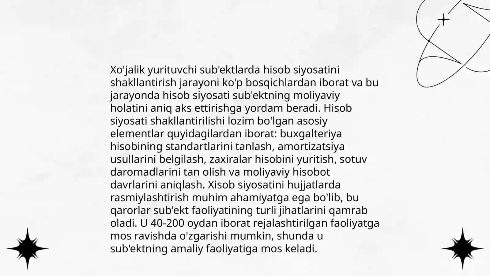 Hisob siyosati tushunchasi va uning mohiyati 4