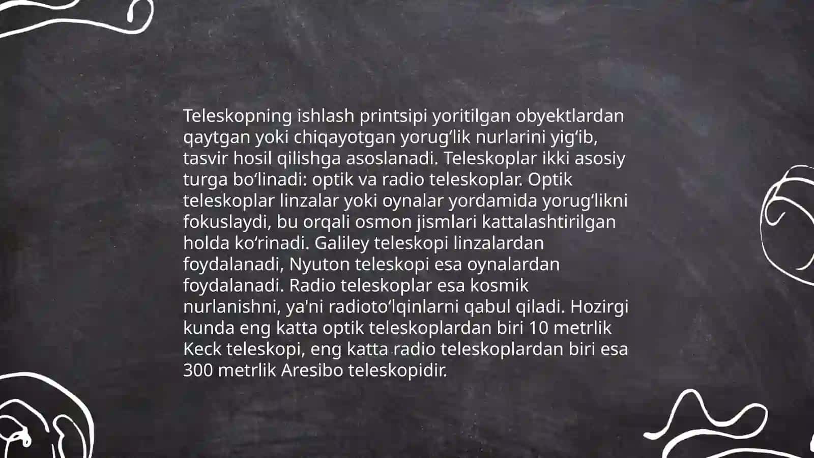 Teleskoplar haqida malumot 4