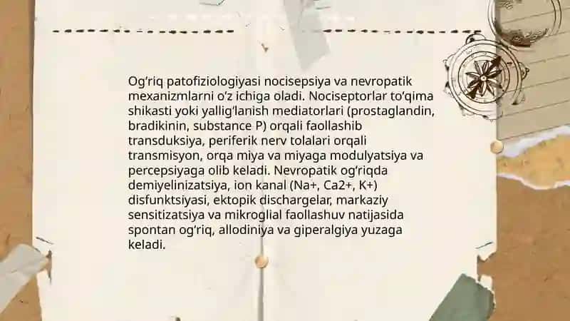 Ogʻriq va ogʻriq sindromini davolash Norova Umida 613DI 4