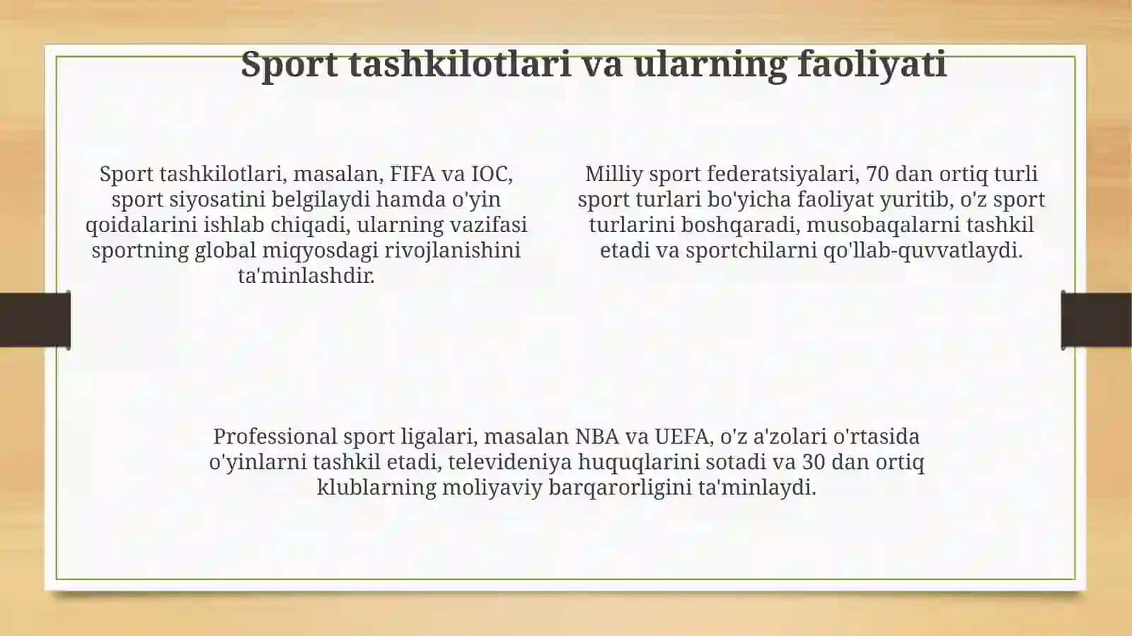 Sport huquqini amalda ta'minlash 4