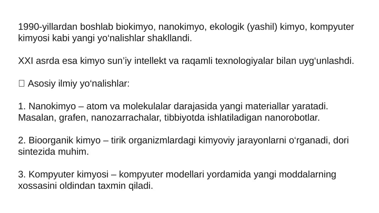 Kimyoning xozirgi zamon davri 4