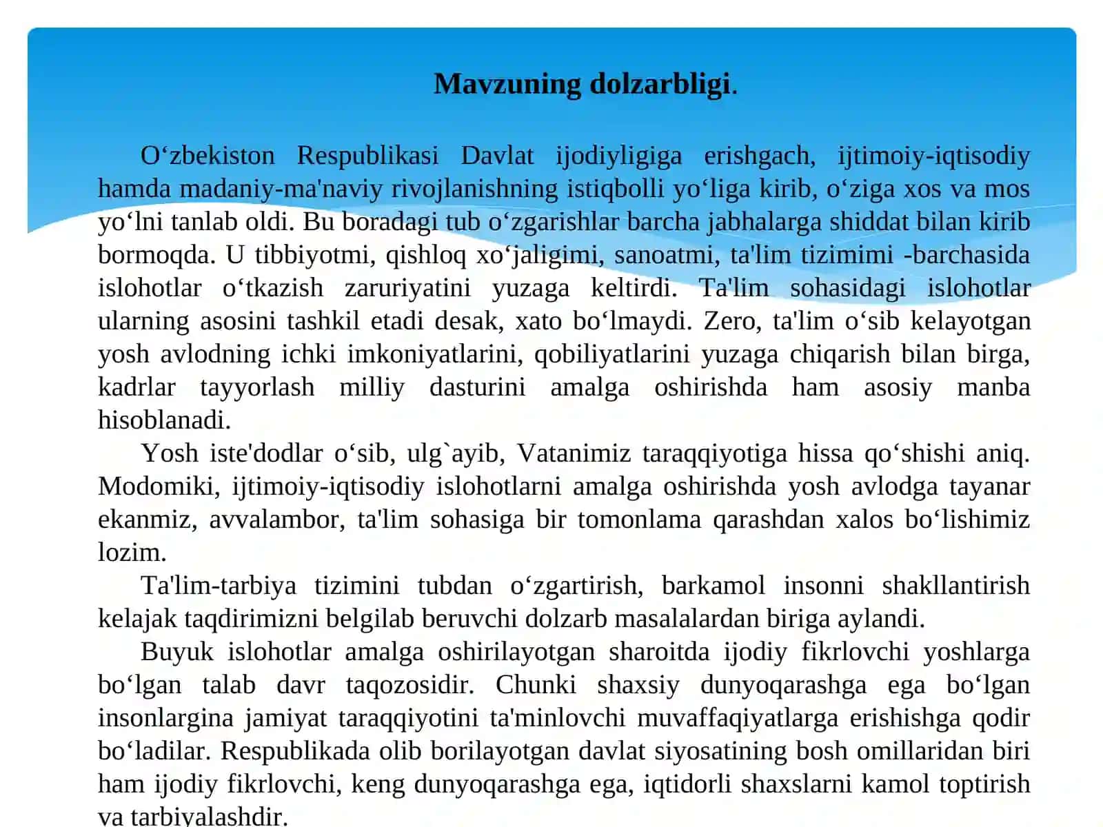 “Boshlang’ich sinf ona tili darslarida o’quvchilarni ijodiy fikrlashga o’rgatish usullari” 4