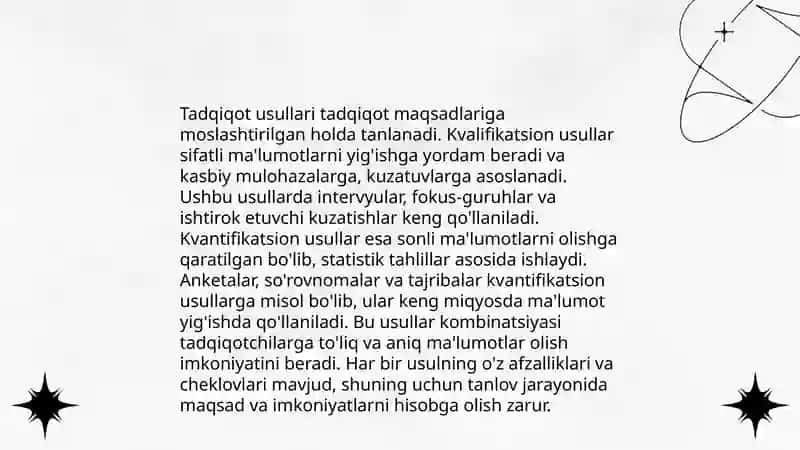 Tadqiqot metadologiyasi tadqiqot uslubiyat qonuniyati 4