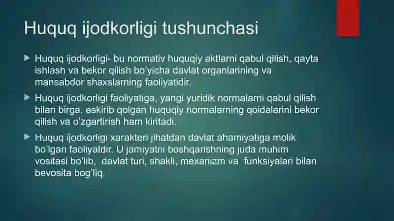 Huquq ijodkorligi 4