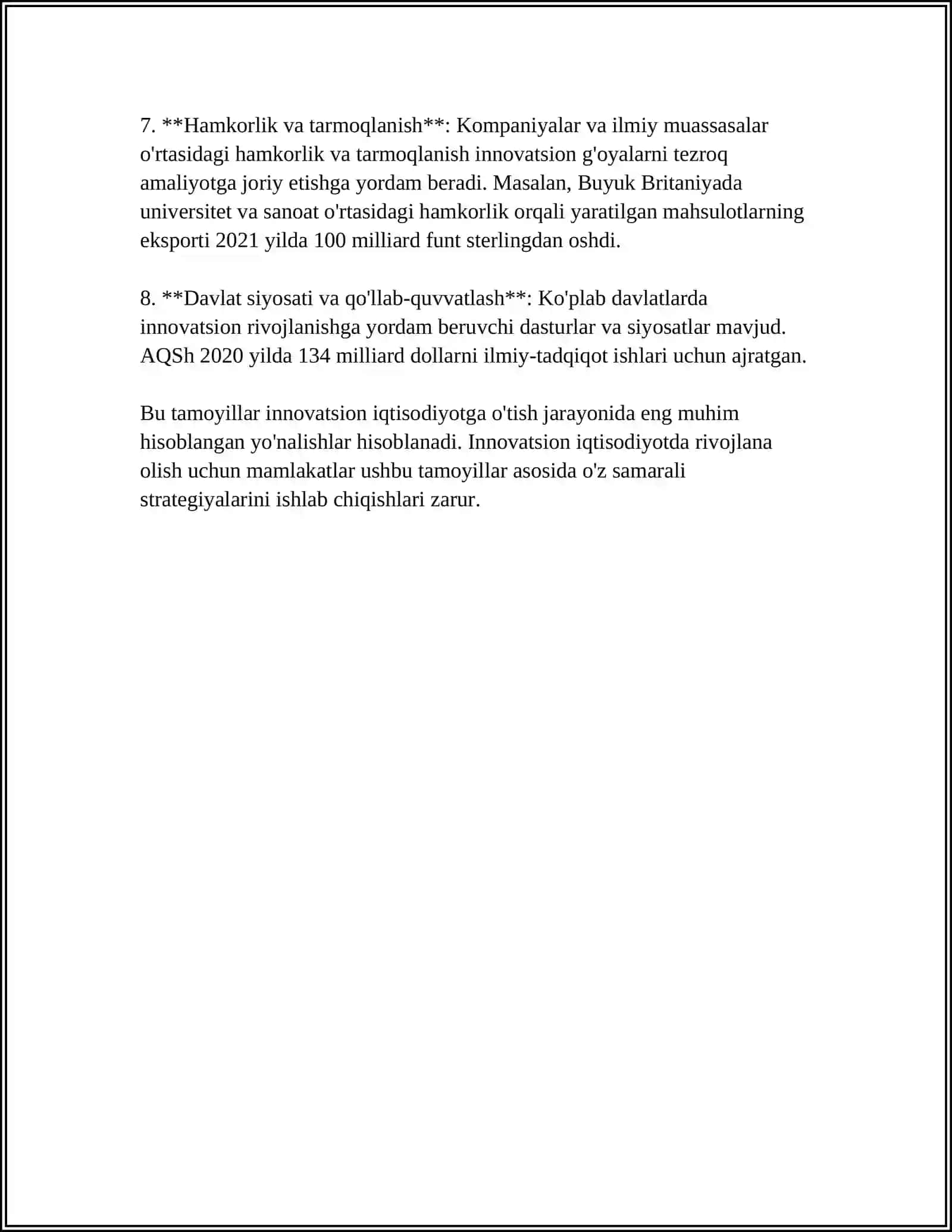 INNOVATSION ISHLANMALARNI DAVLAT TOMONIDAN QOʻLLAB-QUVVATLASH MEXANIZMI 4