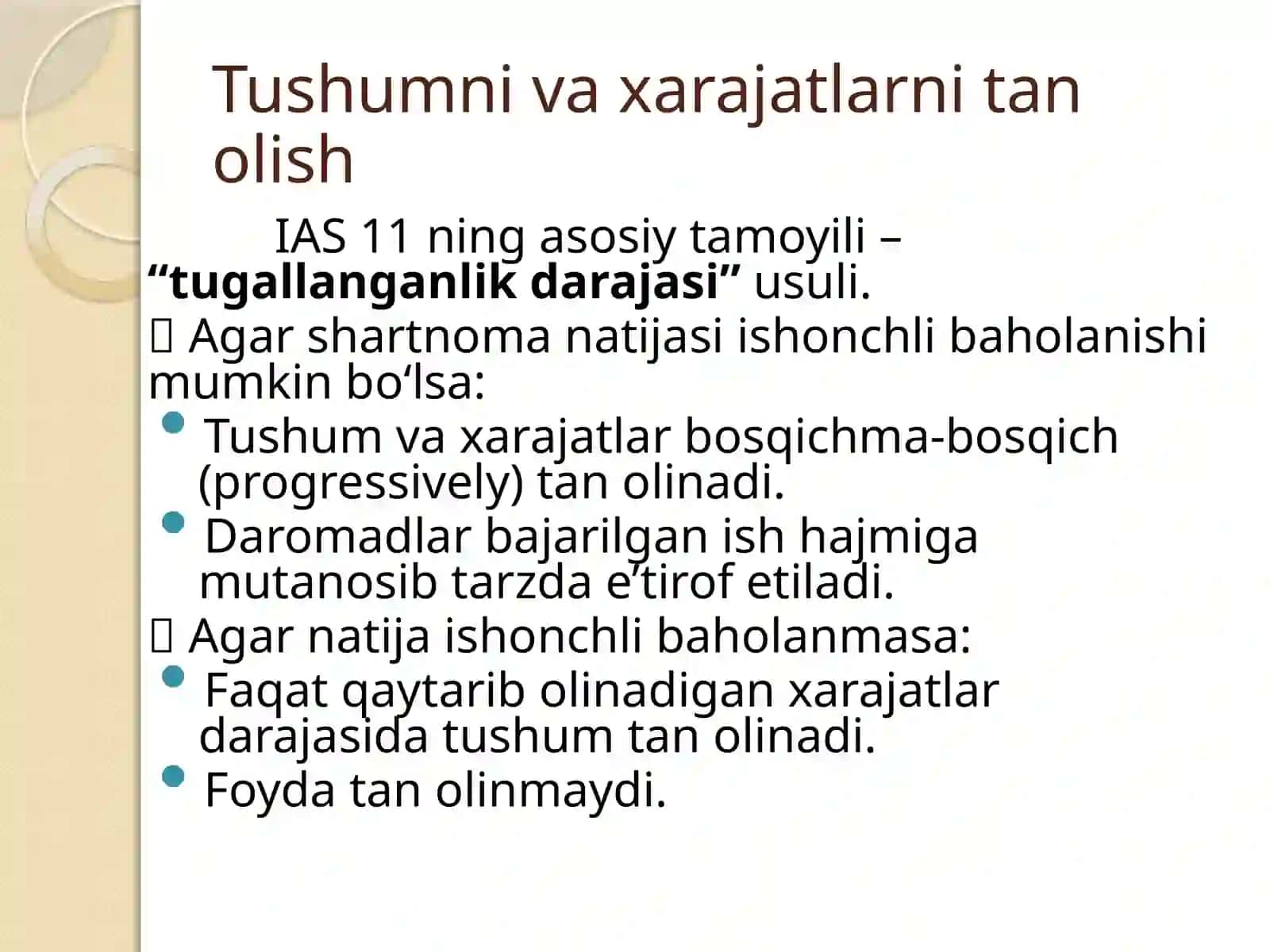 Tushumlarni hisobga oluvchi standartlarining tavsifi 4
