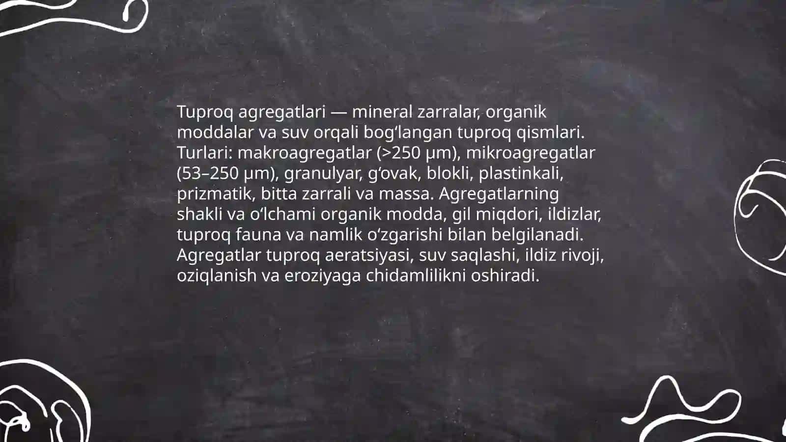 Tuproqning tuzilishi, unumdorligi va ahamiyati 4